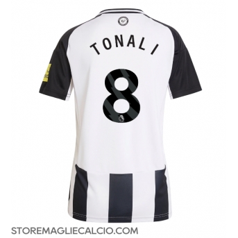 Newcastle United Sandro Tonali #8 Maglia Gara Casa Repliche 2024-25 Donna Maniche Corte
